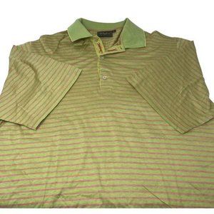 Bobby Jones Light‎ Green with Stripes Golf Shirt XL